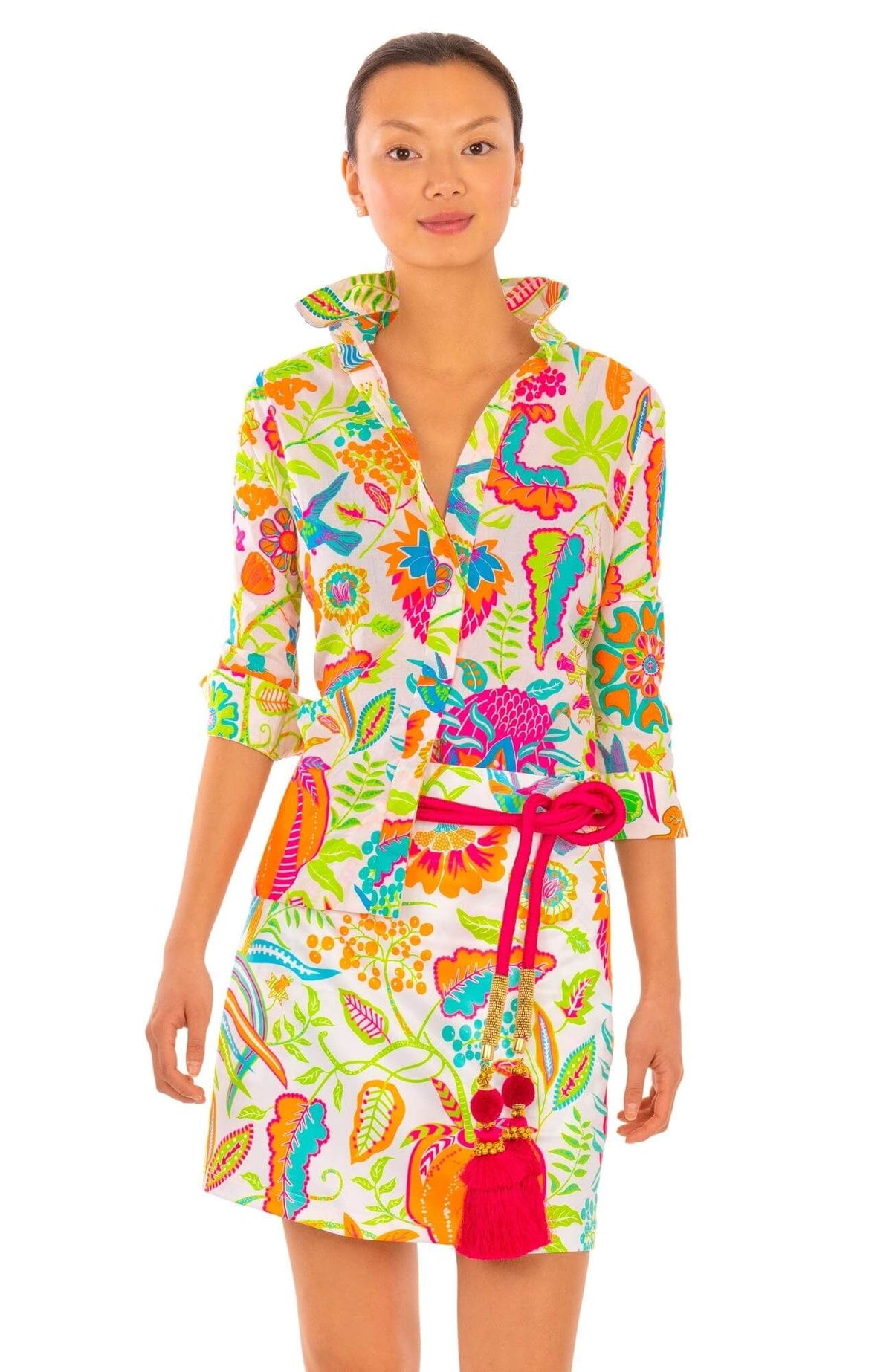 Comfy Cozy Voile Shirt - Hummingbird Heaven - Final Sale Multi