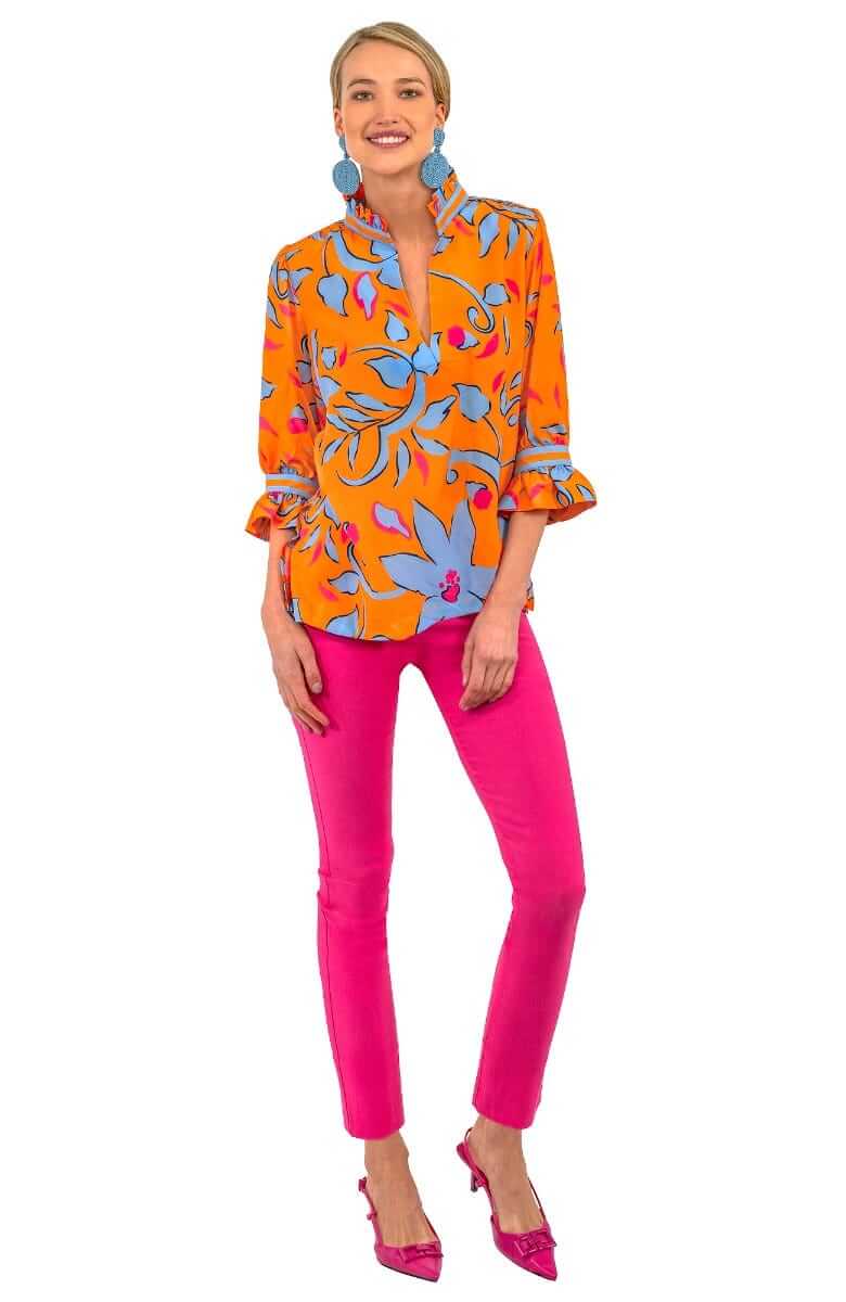 Ruffneck Tunic - Full Bloom Orange